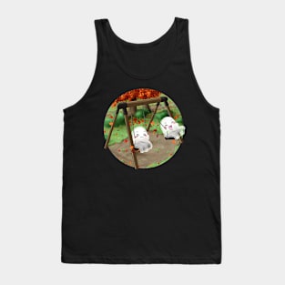 Kawaii Ghosts - Two ghosts swinging at the park Tank Top